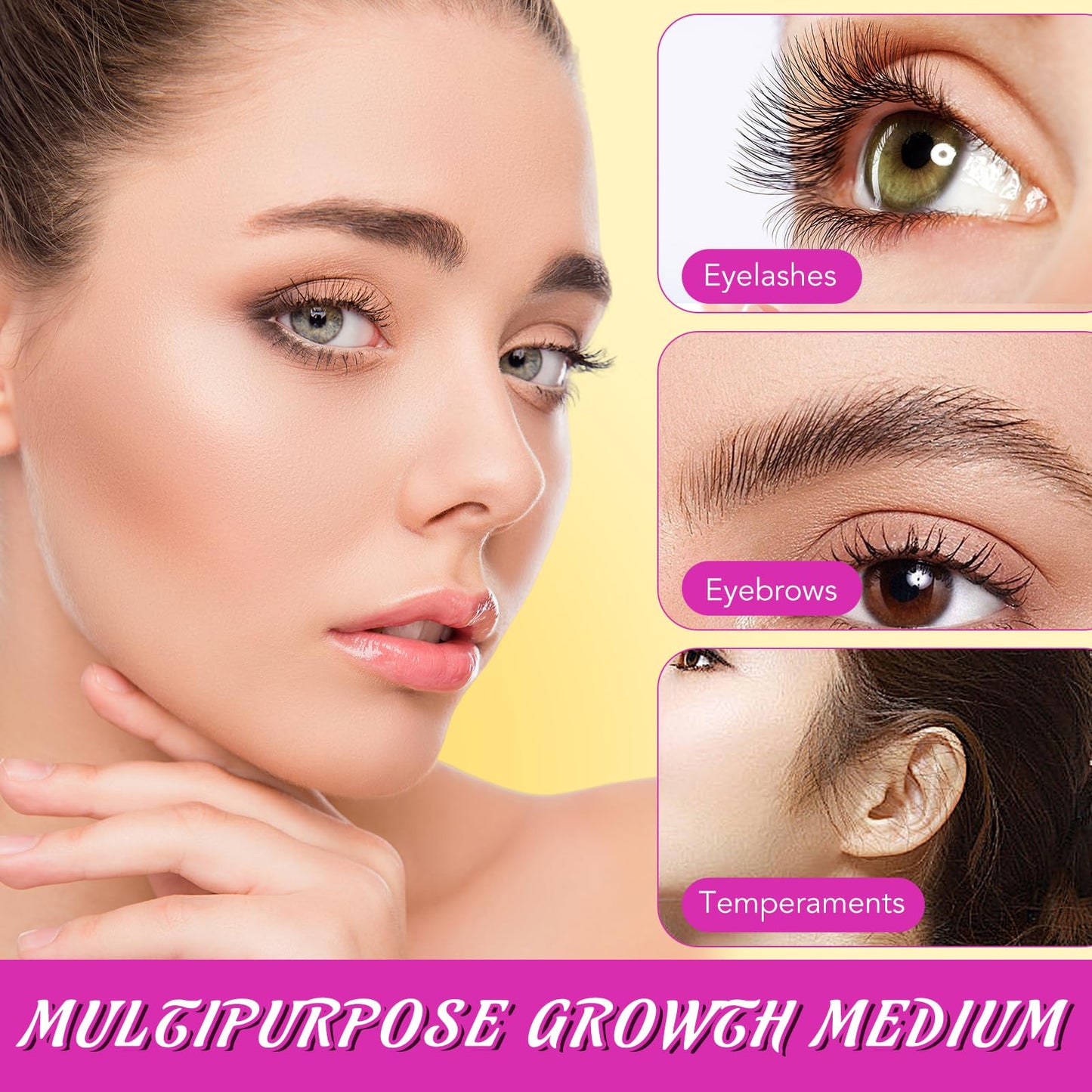 Generic Eyelash Serum for Growth, 5ML Rapid Trengthen Lash & Eyebrow Growth Serum for Healthier Longer Lashes,Thicker,for Women Girls - Lasting 4-6 Weeks