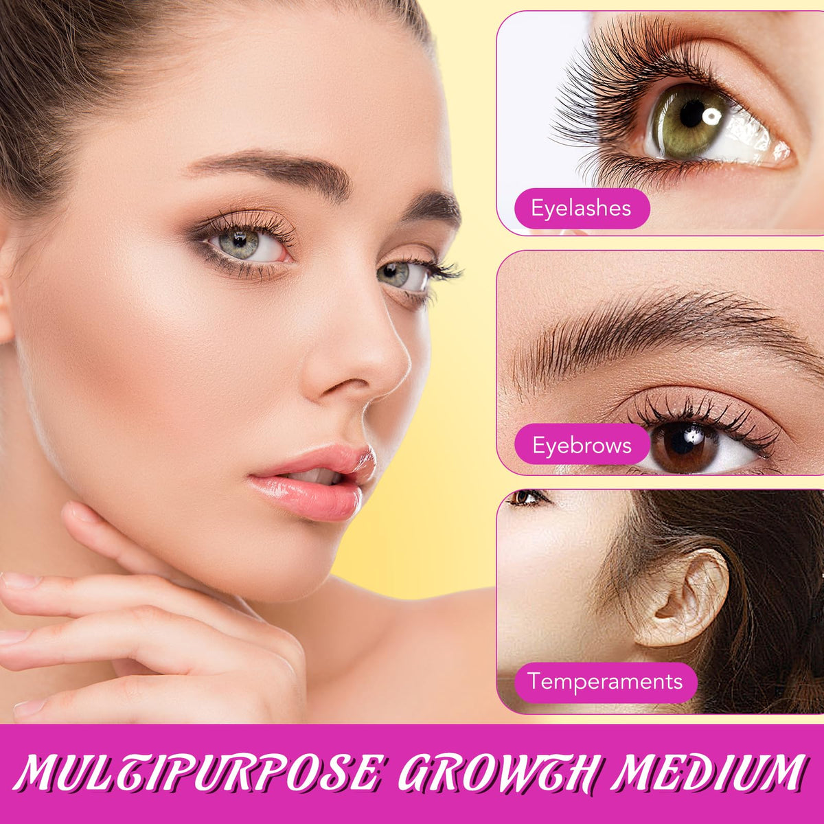 Generic Eyelash Serum for Growth, 5ML Rapid Trengthen Lash & Eyebrow Growth Serum for Healthier Longer Lashes,Thicker,for Women Girls - Lasting 4-6 Weeks