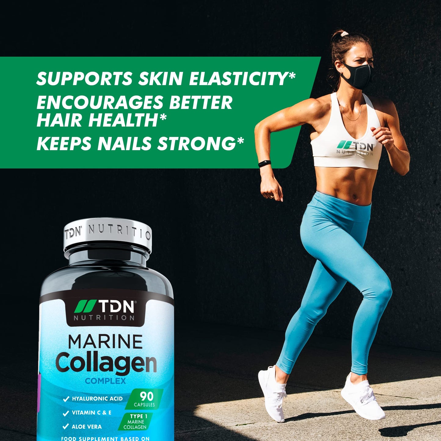 Marine Collagen Capsules 1400mg with Hyaluronic Acid, High Strength Collagen Supplement, Hydrolyzed Collagen Supplement for Women and Men (Not Collagen Powder or Tablets)