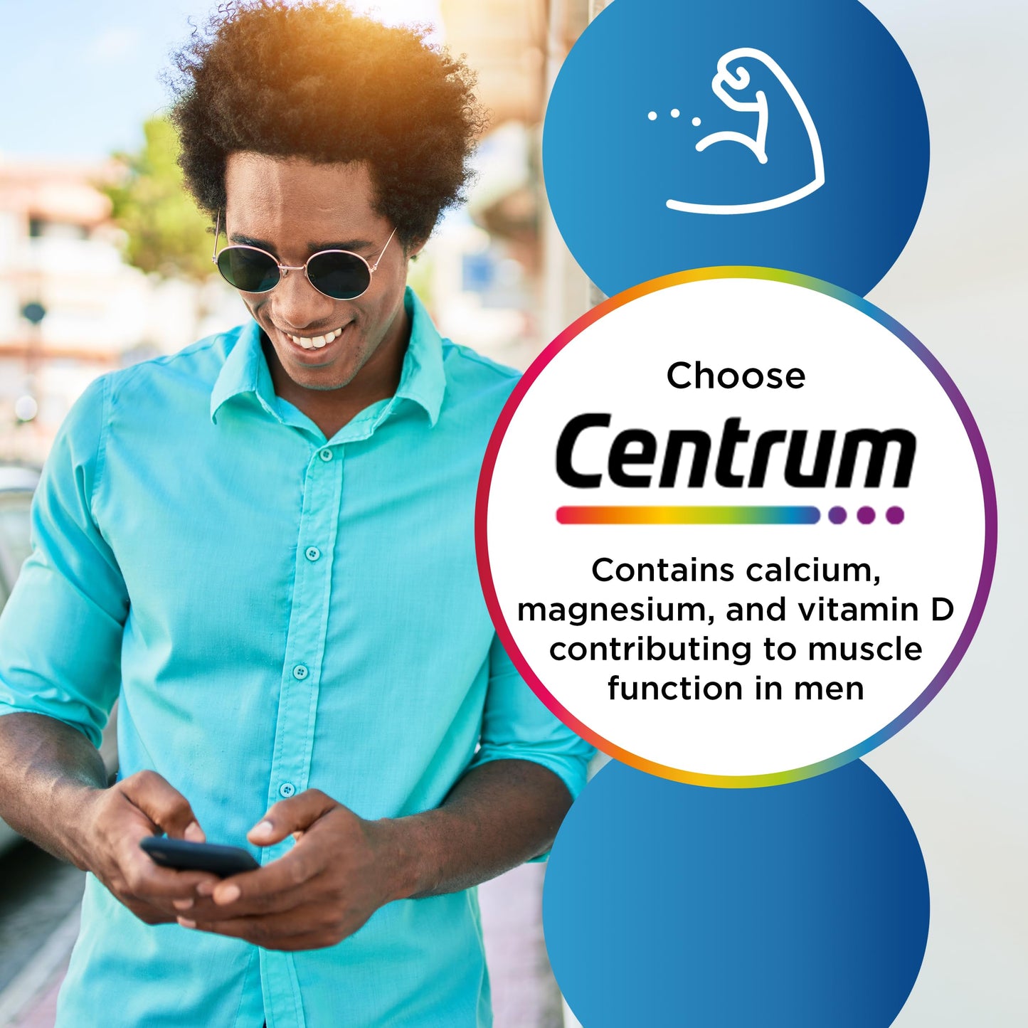 Centrum Men Multivitamin Tablets for Men, Vitamins with 23 Essential Nutrients, including Vitamin C, D and Magnesium, 30 ct (Packaging and Tablet colour may vary slightly)