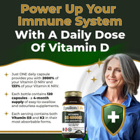 Vitamin D3 K2 Zinc Supplement – Vitamin D 4000IU High Strength Formula with Vitamin K2 Mk7, Zinc, Boron and MCT Oil for Optimal Absorption – 120 D3 & K2 Capsules - Made in The UK