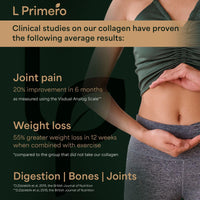L Primero Collagen Peptides Powder 400g, Hydrolysed Unflavoured, Grass-Fed Bovine Bioactive Protein, Highly absorbable 18 Amino Acids, Keto