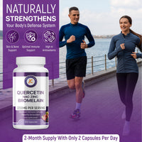 Quercetin with Bromelain, NAC and Zinc - Powerful Quercetin Blend - 2230mg per Serving - Immune & Respiratory Support - Non-GMO, Gluten-Free, Vegan - 120 Veggie Caps