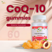 VED Ved Co Enzyme Q10 Gummies, Super Antioxidant, Vegan for Men and Women, Peach Flavour 60 Days’ Supply.(Pack of 2)