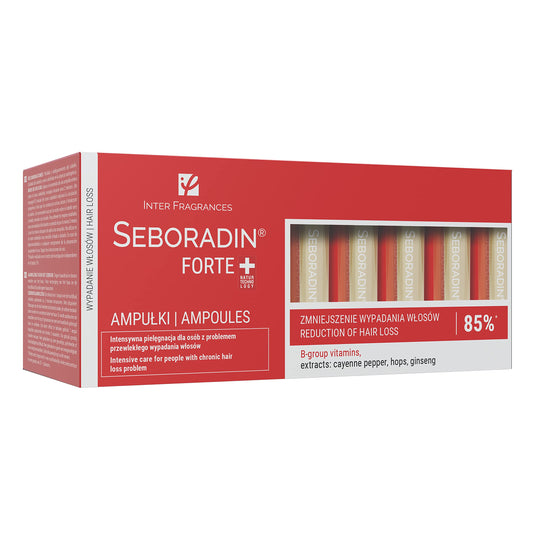 Seboradin Forte Hair Growth Serum Ampoules 14 x 5,5 ml Anti Hair Loss Serum Chronic Hair Loss and Thinning Treatment Natural Extracts and Vitamins Hair & Scalp Treatment Hair Care & Products
