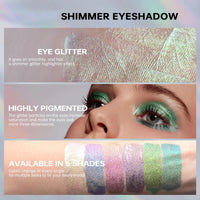AurolaGlow Gothic Smokey Eyeshadow Stick in Dark Green - Metallic Glitter, Creamy Highlight, Smooth Eyeliner - Gift for Women