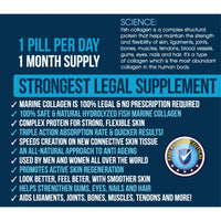 MoovWell Hydrolyzed Fish Collagen Marine Capsules – Skin, Joint Health Support Supplement – 5000mg, 30 Capsules – Pure Fish Collagen for Healthy Skin, Hair, Nails, and Joints – Made in The UK