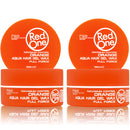 RedOne Hair Styling Aqua Wax Orange 2x 150 ml | Edge Control | Ultra Hold | Gel Wax | Men & Women Hair Wax | Melon Scent | Maximum Control