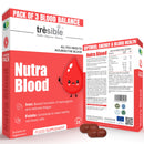 Tresible Trèsible Nutra Blood Iron Tablets High Strength (Pack of 3) Vitamins C, B12 - B6 & Folic Acid Iron Supplement for Women & Men to Reduce Tiredness & Fatigue, Iron Tablets Women & Men (12-Week Supply)