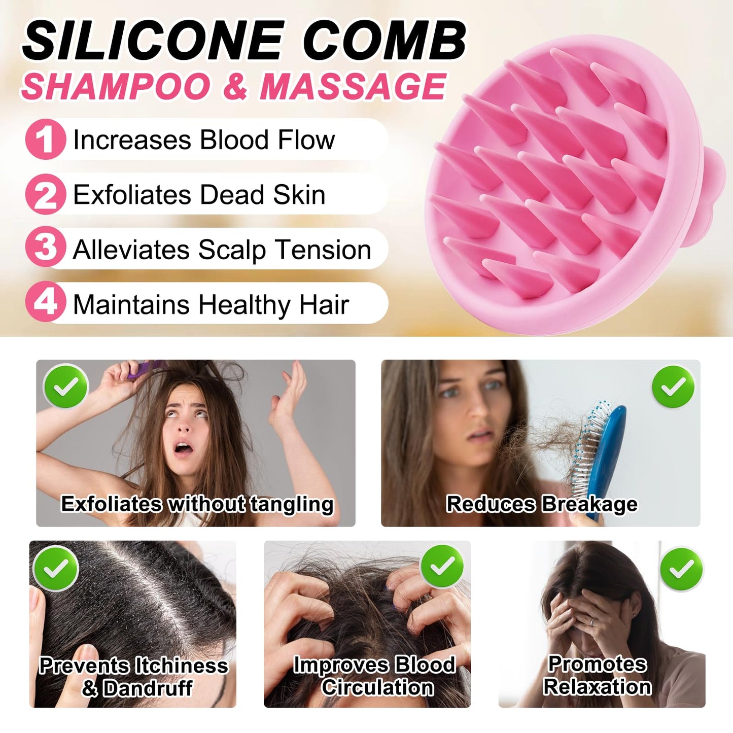 GMOLARSUSCO Batana Oil for Hair Growth with Scalp Massager, 100% Pure & Natural Raw Batana Oil from Honduras, Repairs Demaged Hair, Reduce Hair Loss for Healthier Thicker Fuller Hair 60ML