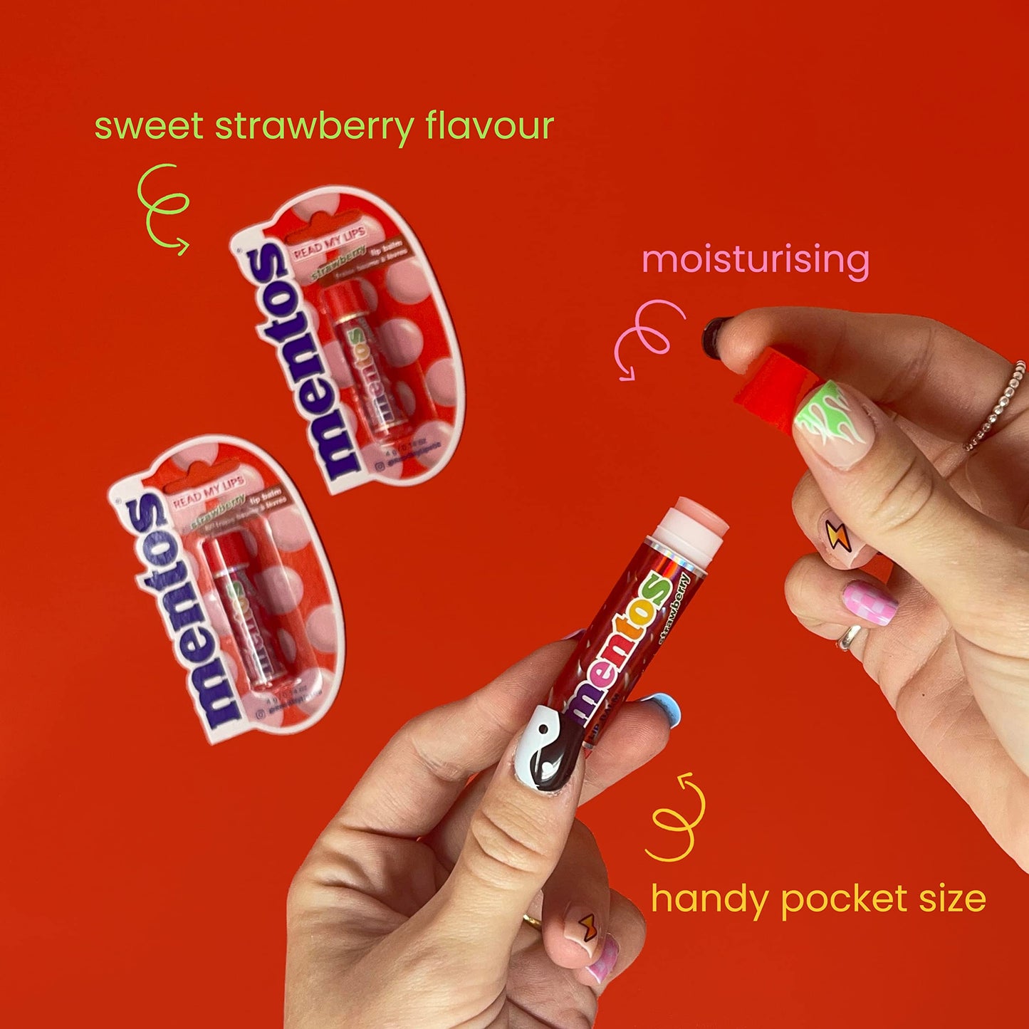 Read My Lips Mentos Strawberry Single Lip Balm
