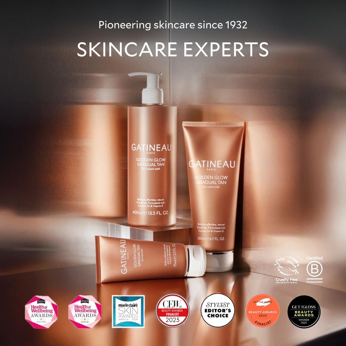 Gatineau GATINEAU Tan Accelerating Lotion 400ml + Golden Glow Gradual Tan 75ml