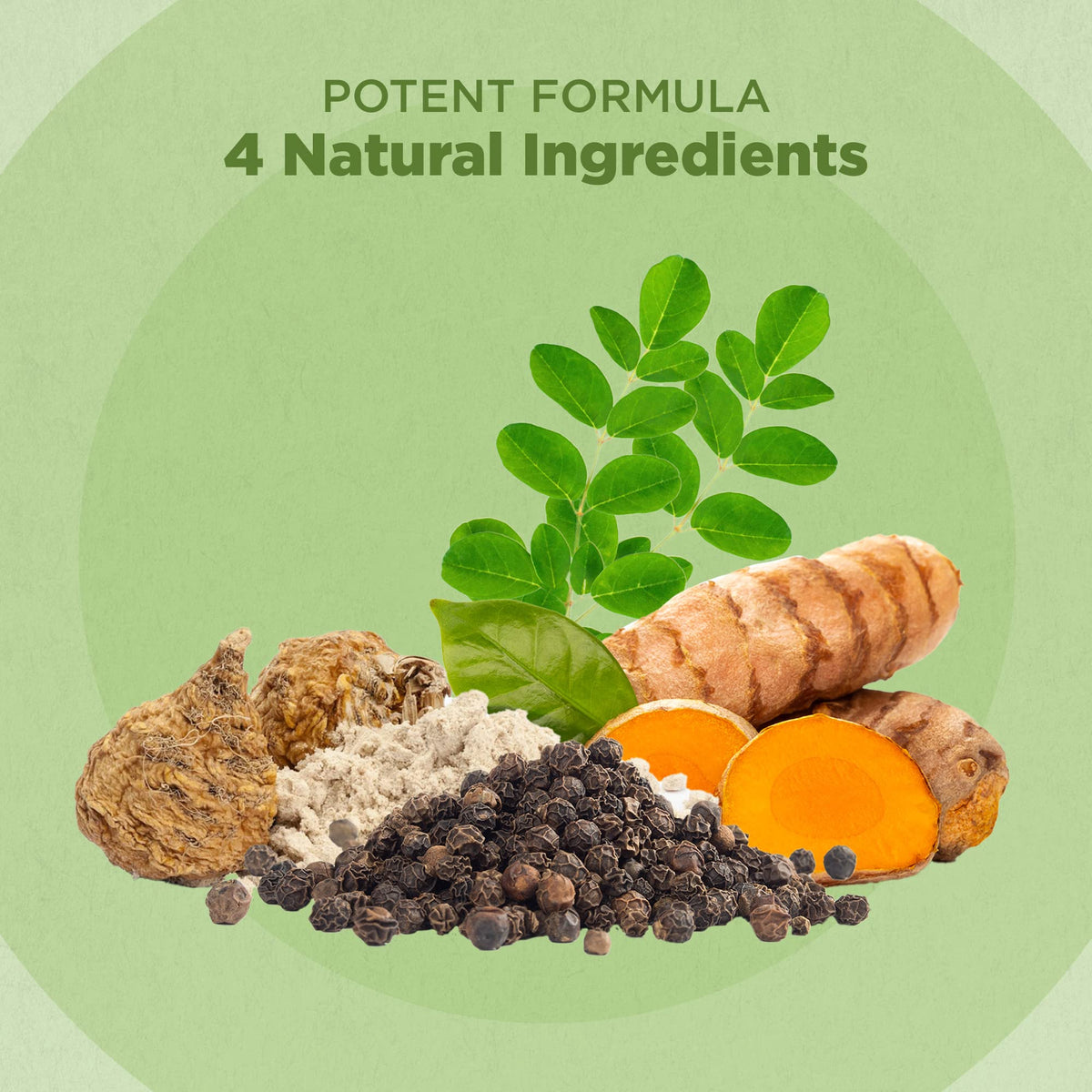 STRENGTH & SPICES100% Natural Vegan Food Supplements Strength & Spices Immune System Booster, Turmeric and Black Pepper Capsules with Moringa Powder, and Maca, Antioxidant-Rich Blend to Improve Immune Functions and Overall Wellness, 1000mg, 60 Capsules