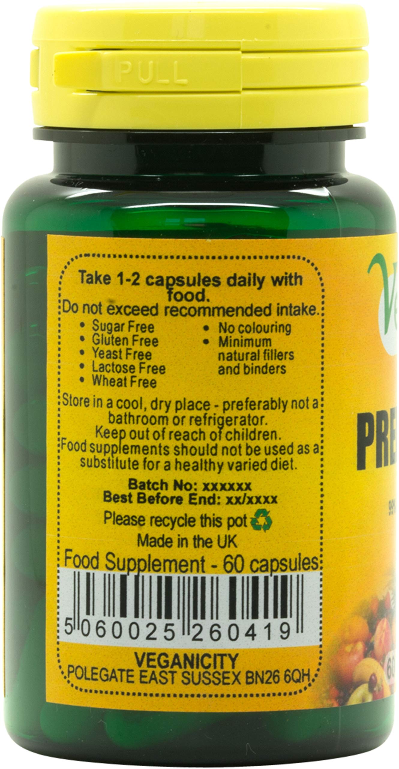 Veganicity Premier Garlic 500mg Digestive Health Supplement - 60 Capsules