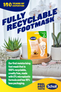 Scholl PediMask for Soft Feet, Deep Moisturising Pedicure Foot Mask with Manuka Honey, Urea and Shea Butter, Clinically Proven for Softer Feet