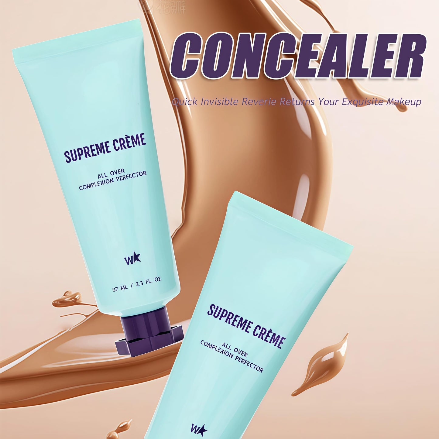 TMYIOYC ANGEL SILK Supreme Creme All-Over Complexion Perfector, Supreme Creme Body Coverage Perfector, 24H Long Lasting CC Cream Foundation Full Coverage, Concealer Waterproof & Transfer-Resistant Skin Tint