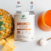 Nature's Finest by Nutrisslim Bronze PRO: Sun Tan Accelerator - Beta Carotene High Strength for Longer Lasting Tans, Vitamin E & C Antioxidant Mix, Collagen & Biotin for Beautiful Skin and Hair