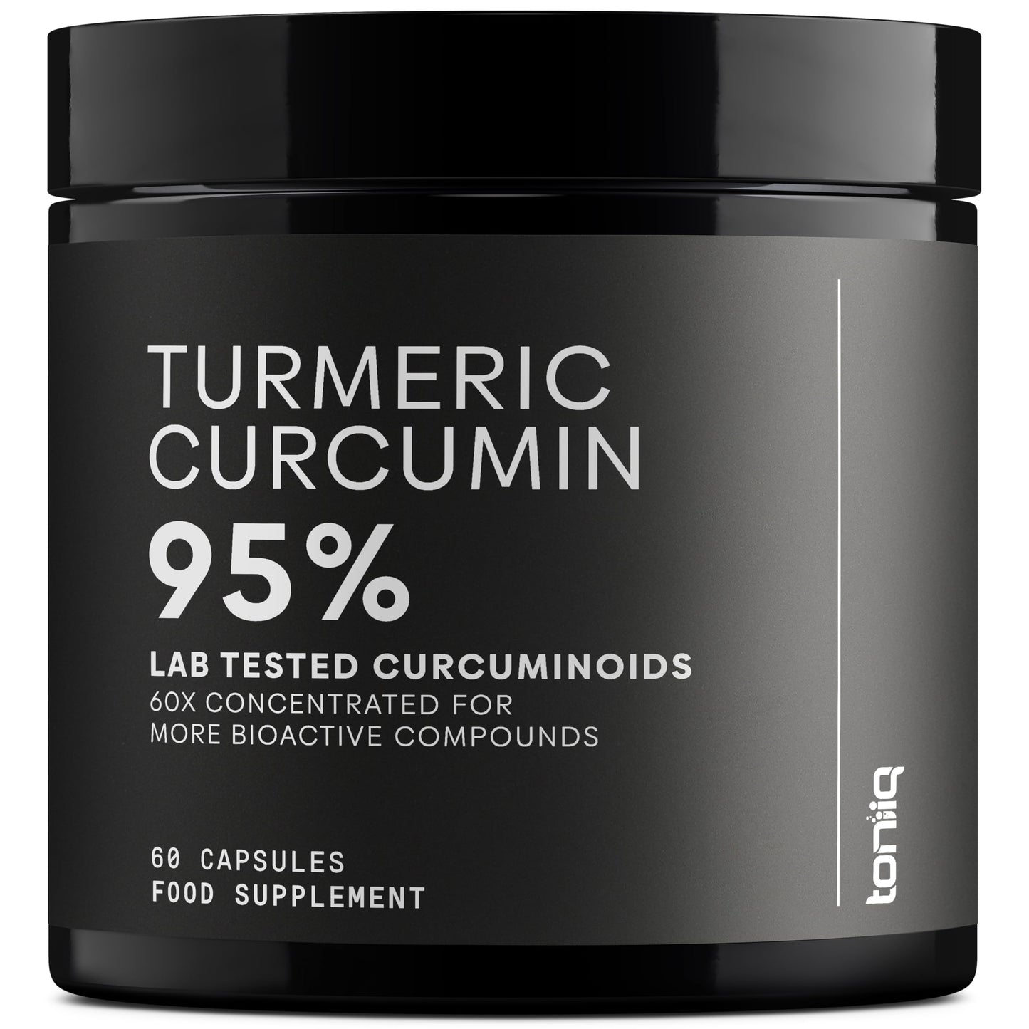 Toniiq Turmeric Curcumin - Ultra High Potency 60:1 Extract with 95% Curcuminoids - 800mg Per Serving - Black Pepper & MCT Oil for Enhanced Absorption - Third-Party Lab Tested - 60 Capsules