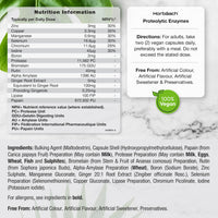 Proteolytic Enzymes Complex with Trace Minerals | 90 Vegan Capsules | Digestive Enzyme Supplement with Papain, Bromelain, Ginger, Selenium, Zinc & More! | by Horbaach