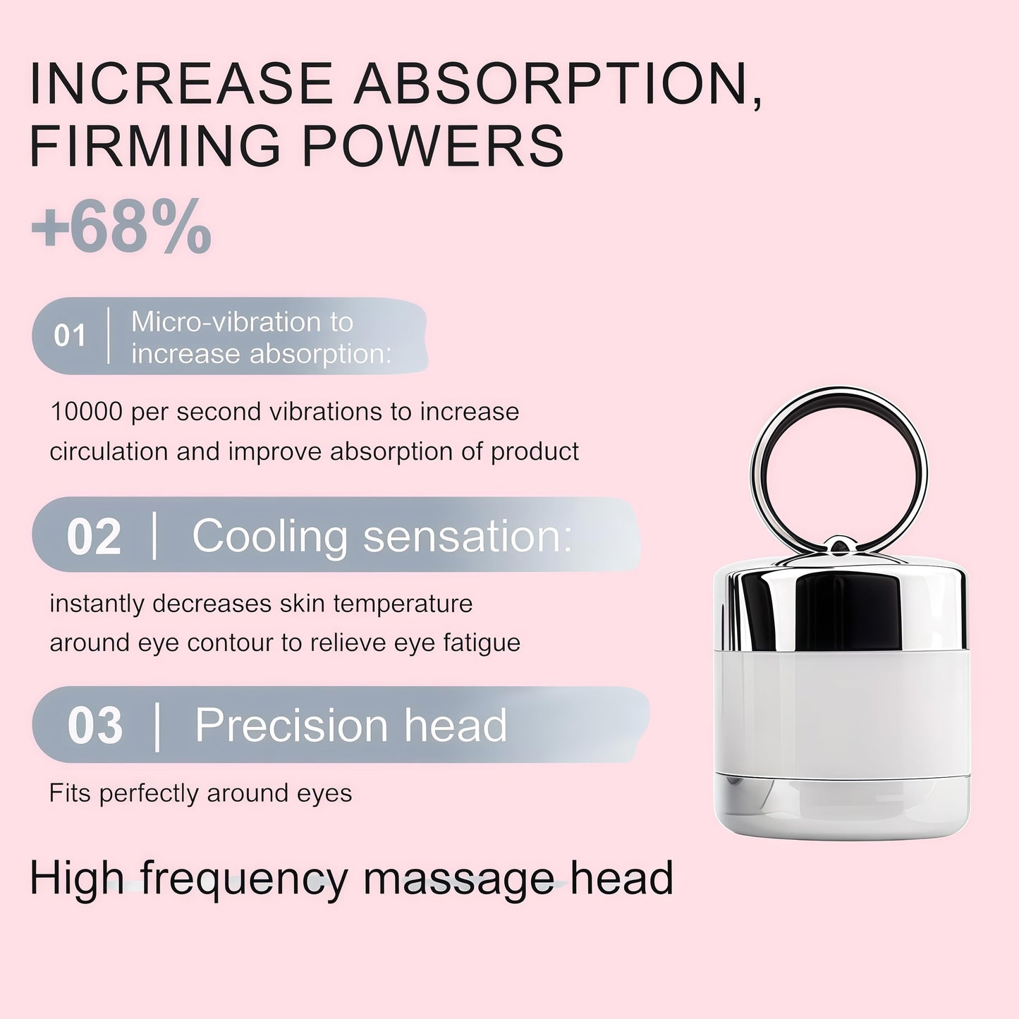 ANGEL SILK KOEC Electric Massage Eye Cream for Dark Circle, Firm and Smooth of Fine Lines, Tired Eye Refreshment with Gentle Vibration, for Anti-Wrinkle, Firming, Moisturizing