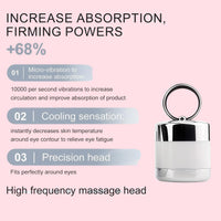 ANGEL SILK KOEC Electric Massage Eye Cream for Dark Circle, Firm and Smooth of Fine Lines, Tired Eye Refreshment with Gentle Vibration, for Anti-Wrinkle, Firming, Moisturizing