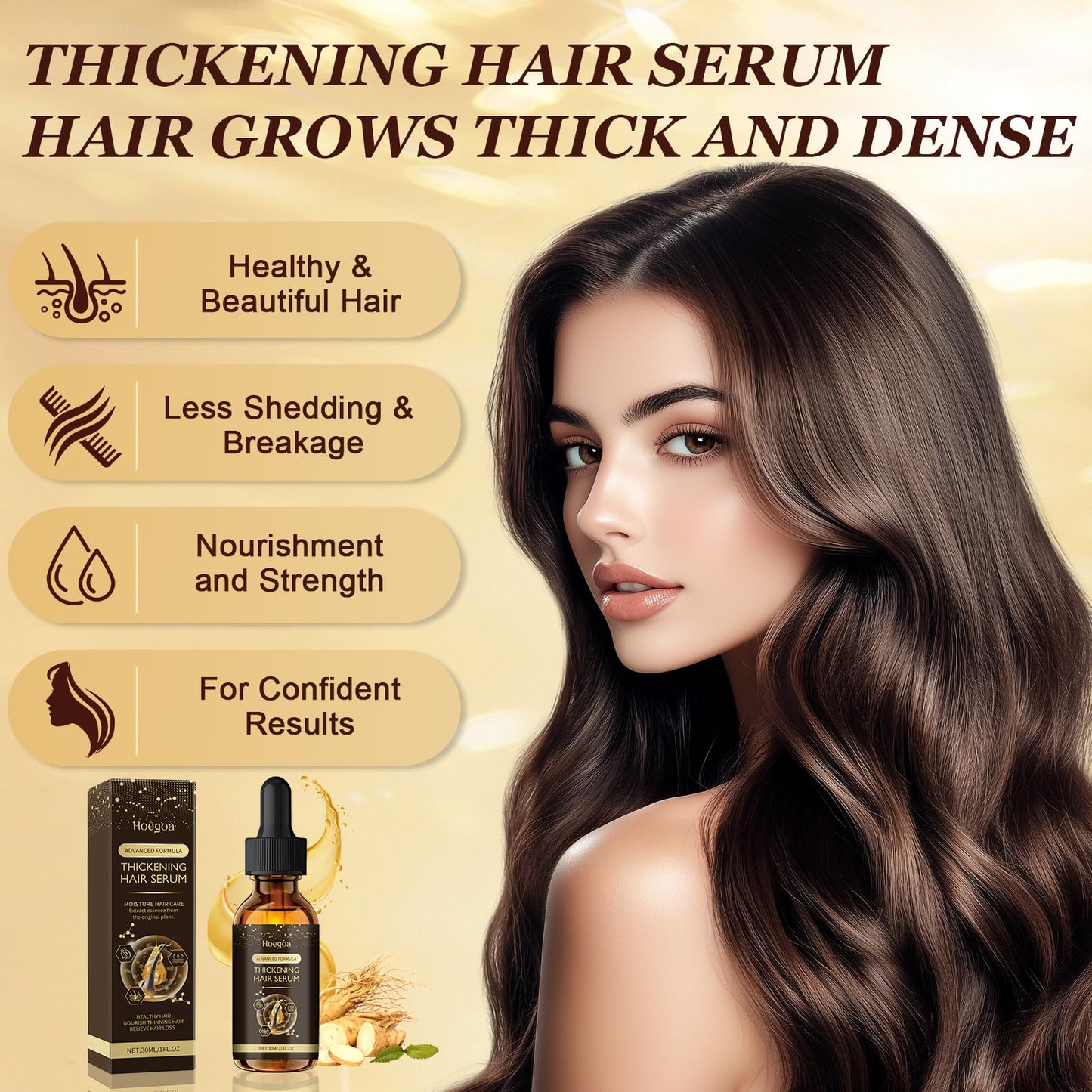 Ledeak Hair Growth Serum, 30ml Wild Growth Hair Oil, Veganic Natural Hair Growth Oil, Hair Loss Treatment for Women, Prevents Hair Loss, Hair Regrowth, Organic Hair Growth Products for Women and Men