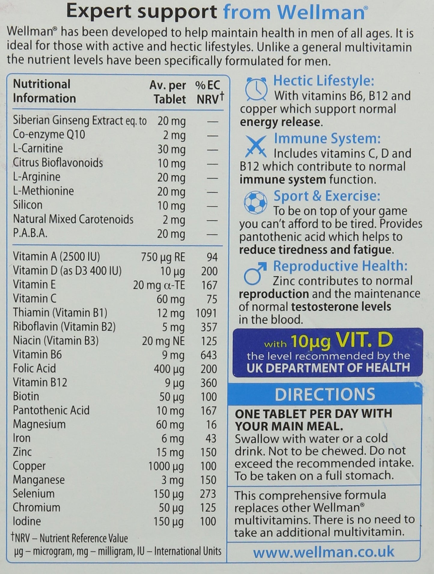 Vitabiotics Wellman 30 pack
