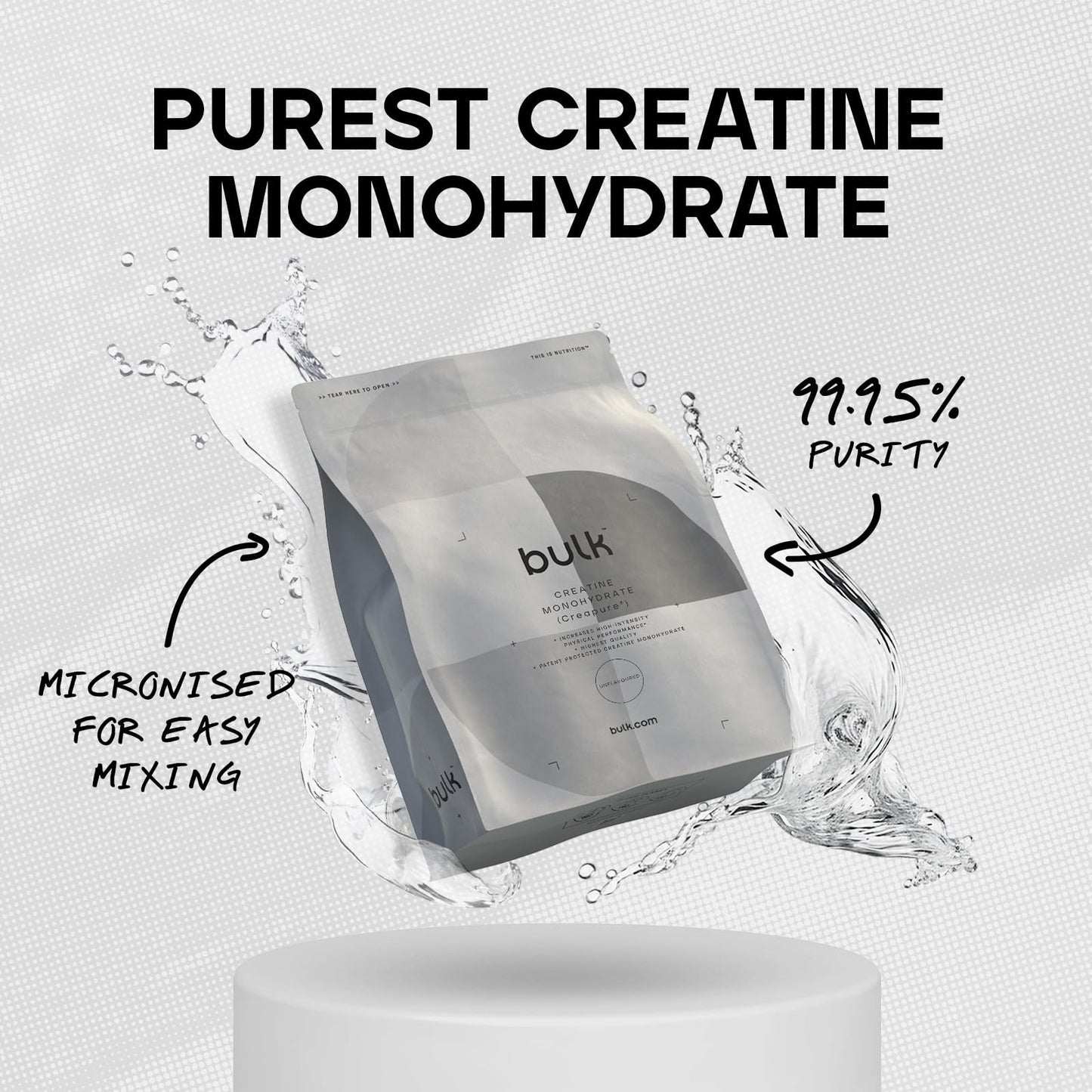 Bulk Creapure Creatine Monohydrate Powder, 500 g, Packaging May Vary