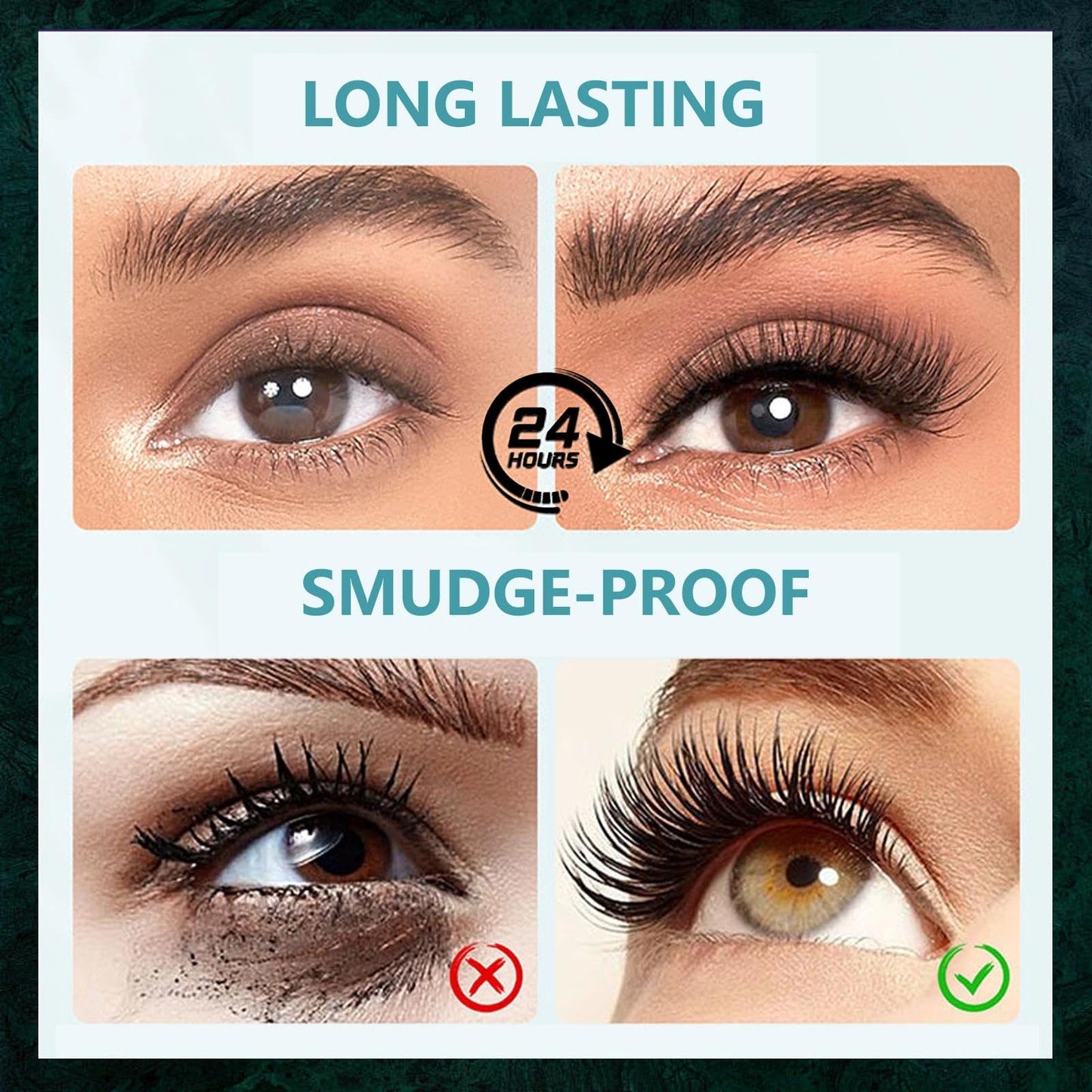 Wormeer Ultra Fine Waterproof Mascara for Short Eyelashes, Skinny Mascara Black Waterproof, Lengthening Eyelashes Black for Tiny Lashes-1Pcs