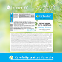Beta-Carotene 200 Capsules 15000 mcg - High-Potency Provitamin A for Skin and Immune Health by BIOHERBA