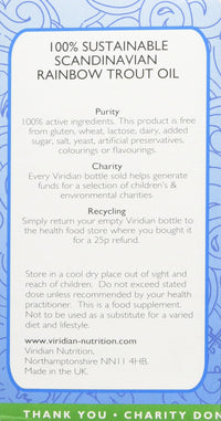 Viridian Scandinavian Rainbow Trout Oil Capsules 90