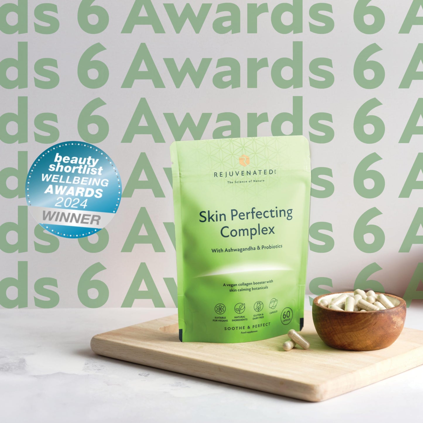 Rejuvenated Limited Rejuvenated Skin Perfecting Complex Capsules - Collagen Booster for Healthy Skin (60 Capsules)