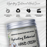 Orgaleaf Hand Cream, Hydrating Botanical Hand Cream, Vegan, Hand Made, Natural, 60 ml
