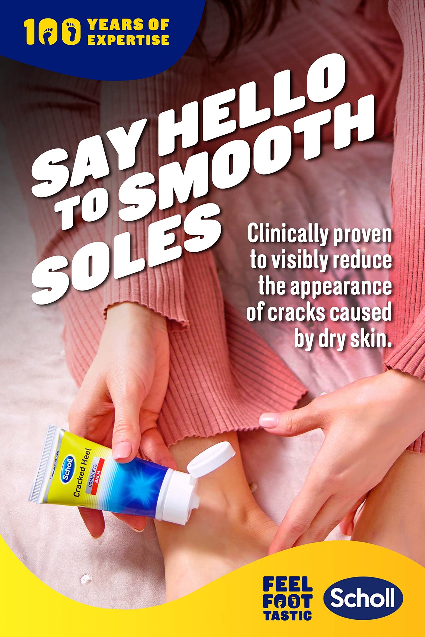 Scholl Cracked Heel Repair Moisturizing Cream Active Repair K+, 60 ml (Pack of 1)