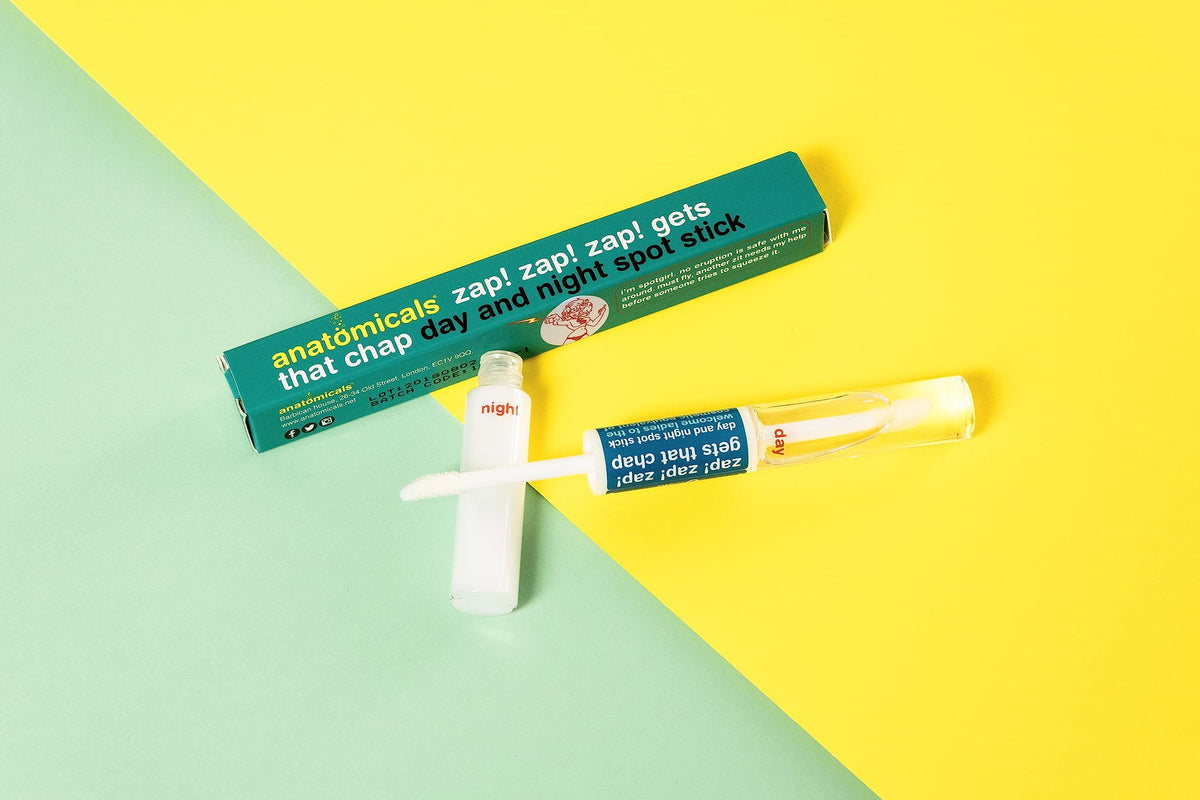 anatomicals Anatomicals Fast-Acting Acne Spot Blemish Zit Treatment Use Day and Night - Zap Zap Zap Gets That Chap, Contains Tea Tree Oil and Witch Hazel to Get Rid Of Spots Quickly
