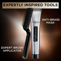 L’Oréal Paris Luminous Graduation Ombré Kit, Shade 104 for Brown to Dark Brown Hair, Anti-brass Care, Expert Brush Included, Preference Techniques Les Ombrés, 1 Application
