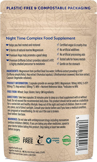 Night Time Complex – Together Health – Marine Magnesium – Griffonia & Hops Extracts – Vegan Friendly – Made in The UK - 60 Vegecaps