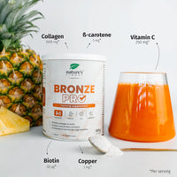 Nature's Finest by Nutrisslim Bronze PRO: Sun Tan Accelerator - Beta Carotene High Strength for Longer Lasting Tans, Vitamin E & C Antioxidant Mix, Collagen & Biotin for Beautiful Skin and Hair