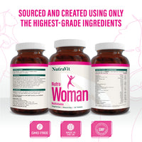 NUTRAWOMAN - Womens Multivitamins | Womens Vitamins - 30 Tablets - 27 Vitamins & Minerals - Daily Multivitamin for Energy & Health - with Probiotics, Biotin, Folic Acid & Methyl B12 - NutraVit