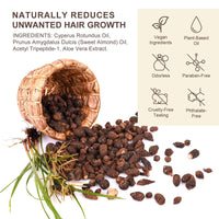 Cyperus Rotundus Oil, 60ml Cyperus Oil for Hair Removal, Pure Natural Cyperus Rotundus Hair Removal Oil, Gentle & Non-Irritating, Easy to Removal Body Hair