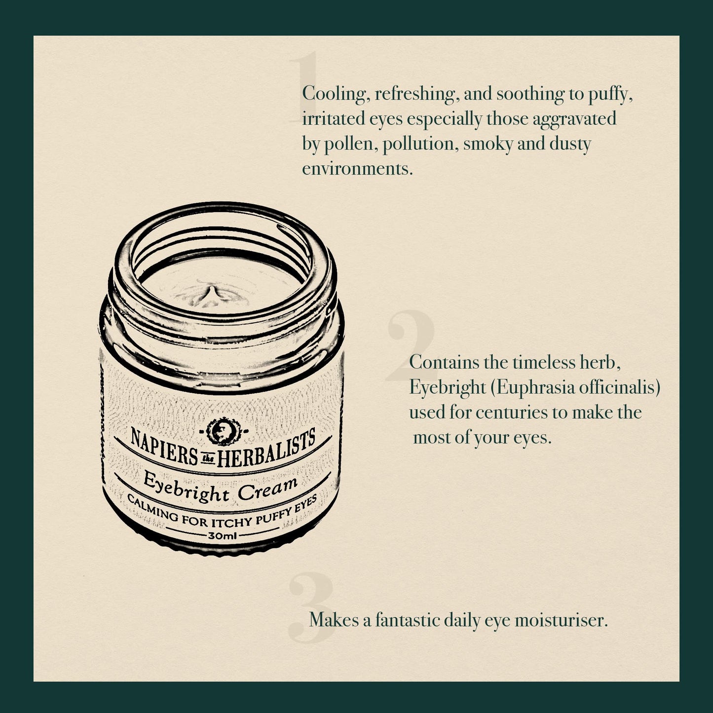 Napiers Eyebright Cream | Eye Cream for Puffy Eyes | 30ML