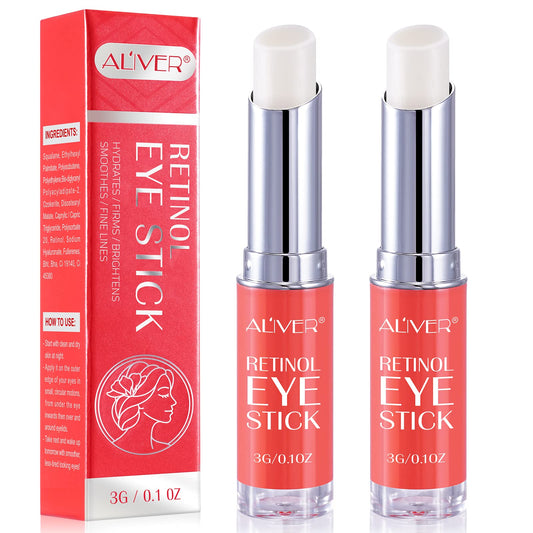 Uocasi Retinol Eye Stick, Cream, 2Pcs Brighten Cream Face Dark Circles and Puffy Eyes & Wrinkles,Tightening Balm, Anti Aging,Moisturising Balm Skincare-2Pcs, Pack of 2
