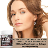 NUTRABYTES Bovine Collagen Peptides Powder 10000mg Type 1 & 3 Unflavoured|19 Amino Acids|High Strength Hydrolysed Protein for Women & Men |Kosher & Halal Certified| Healthy Skin Hair Nails Joints|Keto,Paleo