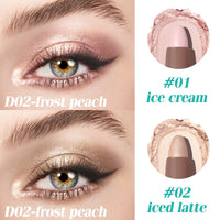 KIMUSE 6PCS Shimmer Cream Eyeshadow Stick,Brightener Eyeshadow Pencil Crayon,Waterproof Eye Shadow Stick Sets with Crease-proof, Smudge-proof and Long Lasting Eye Shadow Make Up