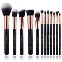Oscar Charles Make up Brushes Set, 12 Piece Makeup Brushes Professional - Rose Gold