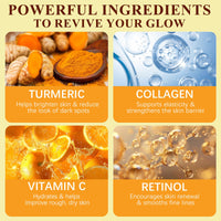 Uocasi Turmeric Collagen Overnight Wrapping Mask,Kojic Acid Turmeric Night Wrapping Peel Off Mask -Gentle On The Skin,Brighten Skin,Moisturizing,Nourishes Dull,Uneven Skin,Firming Skin For Glowing Skin -75ML