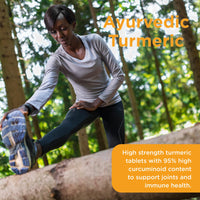 healthspan Healthspan Ayurvedic Turmeric | 60 Tablets | 95% high curcuminoid Content | Added Vitamin C | Supports Joint and Immune Health | Vegan Friendly