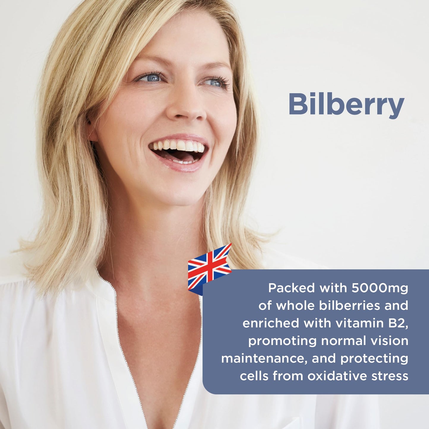 healthspan Healthspan Bilberry | 120 Tablets | Naturally Sourced | Vitamin B2 | Fresh Bilberries | Vegan