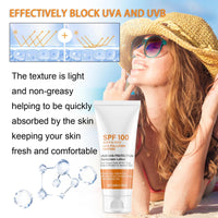Maggikey SPF 100 Sunscreen - Face Sunscreen - Waterproof Moisturiser With UVB/UVA Protection Sun Cream - Factor 100 Sun Cream Anti Wrinkle Prevent Sunburn 50g
