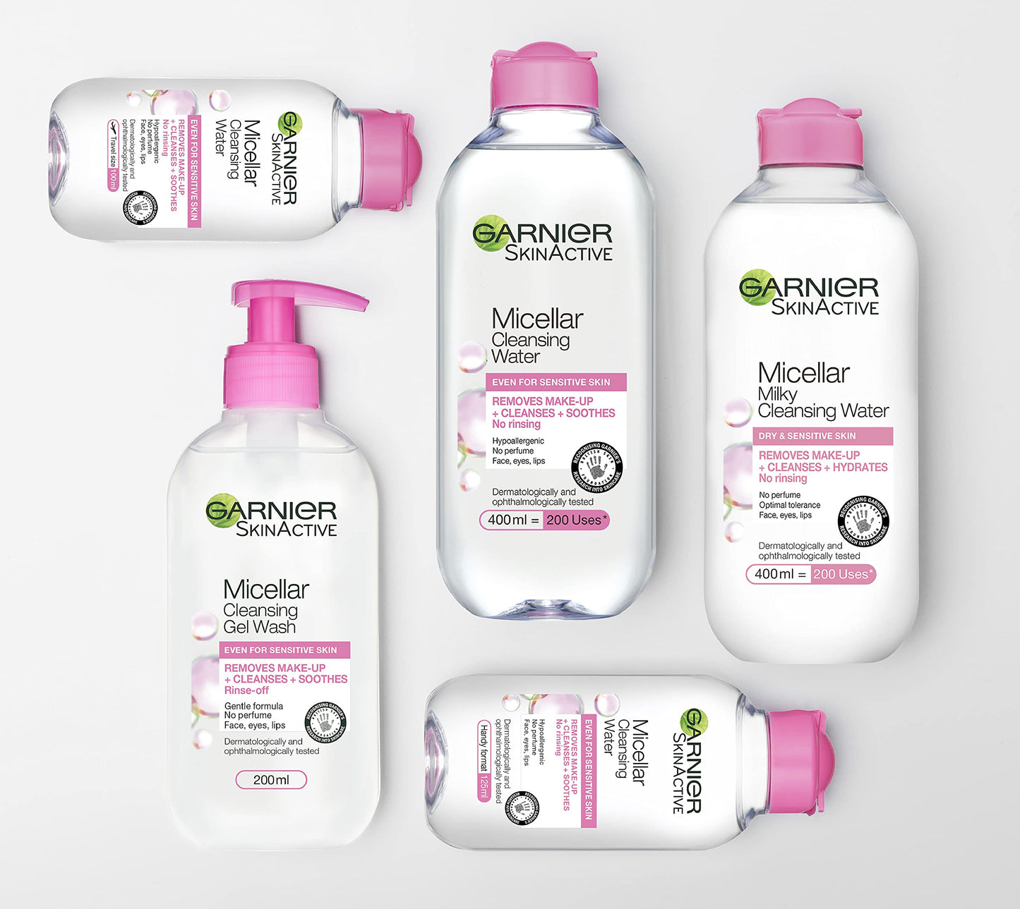 Garnier Micellar Gel Face Wash For Sensitive Skin 200ml, Gentle Face Cleanser & Makeup Remover, Recognised By The British Skin Foundation, Rinse-Off, Non-Drying & Fragrance Free Formula